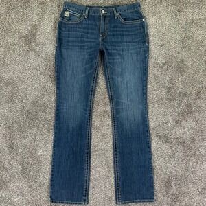 Cinch Ian Slim Fit Straight Leg Jeans Mens 36x38 Dark Denim Western MB55636001